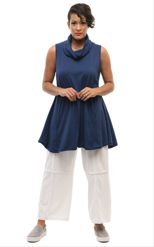 Laila Lounge Pant in Cream Cotton