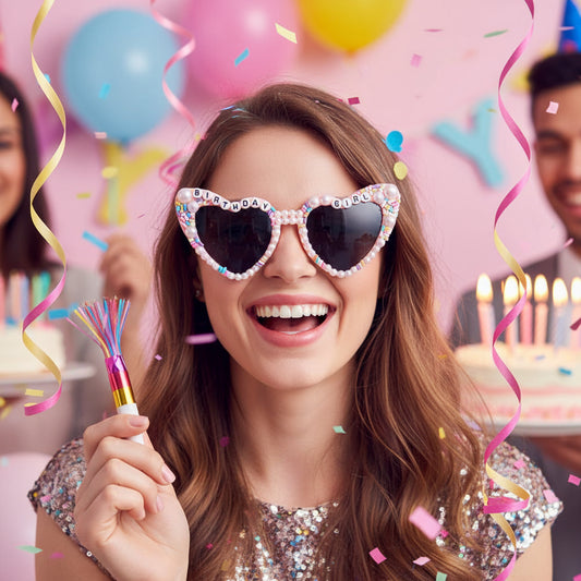 "Birthday Girl" Beaded Fashion Sunglasses