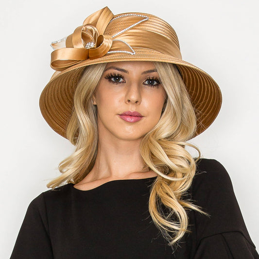 Golden Grace Bow Hat