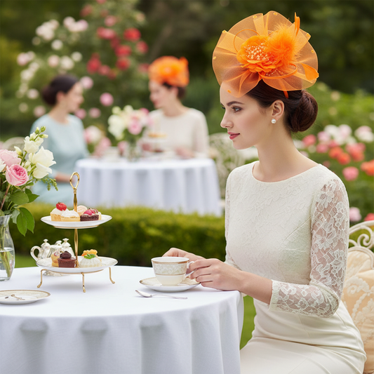 Orange Blossom Elegance Fascinator