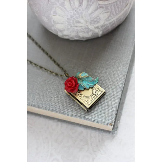 Book Locket Necklace