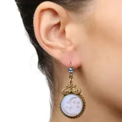Iridescent Moon Earrings