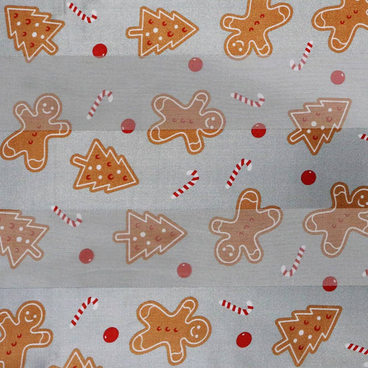 Christmas Gingerbread Man Tree Candy Cane Scarf