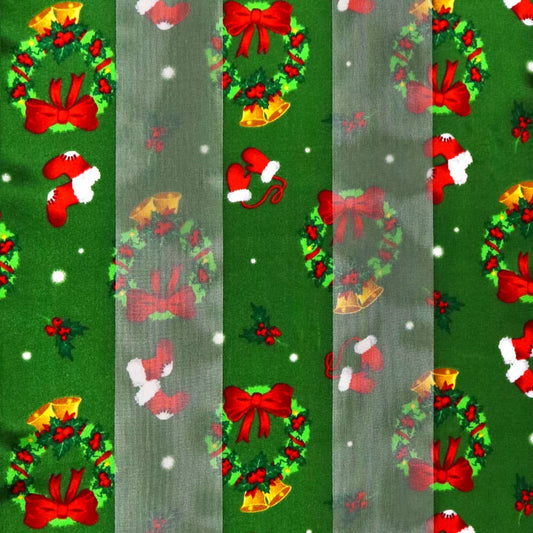 Decorative Christmas Wreath Scarf