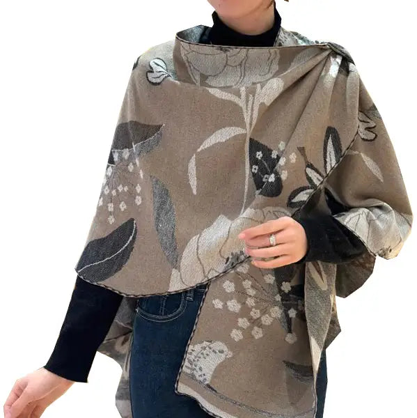 Garden Reversible Short Loop Wrap/Shawl