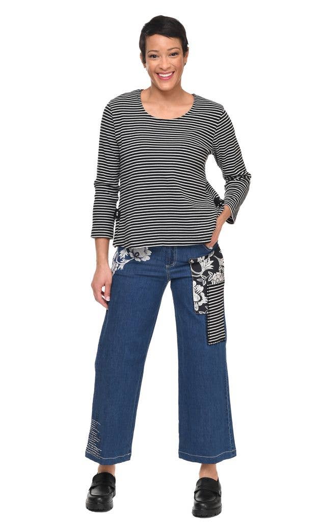Wylie Denim Pant with Harvest Floral