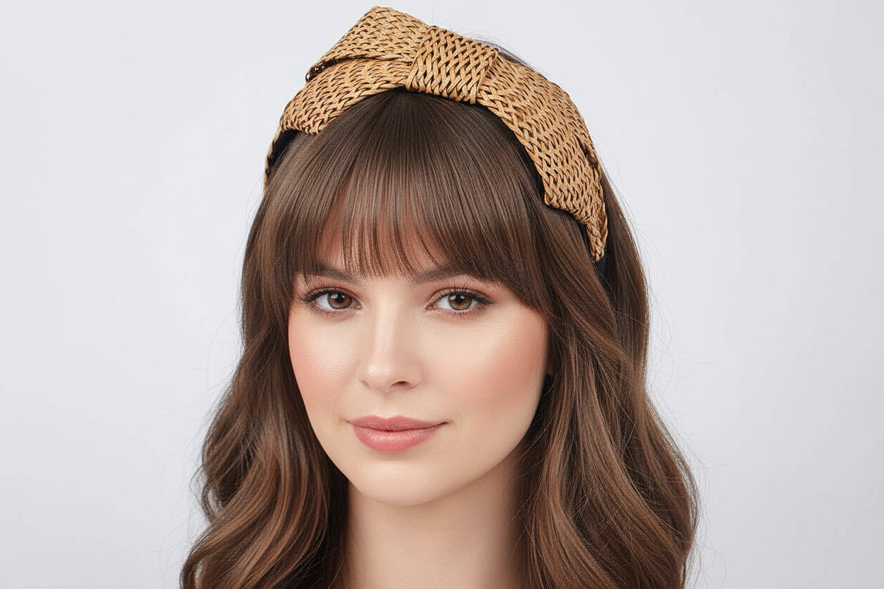 Faux Straw Head Band