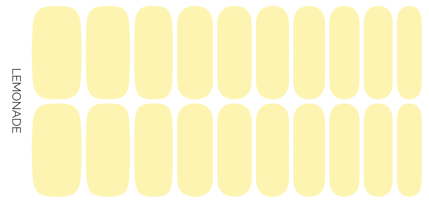 Lemonade | Pastel Light Yellow Spring & Summer Nail Wrap Set