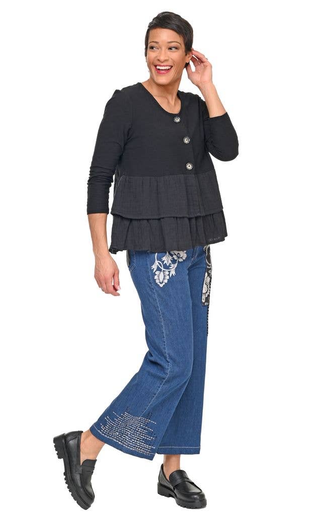 Wylie Denim Pant with Harvest Floral