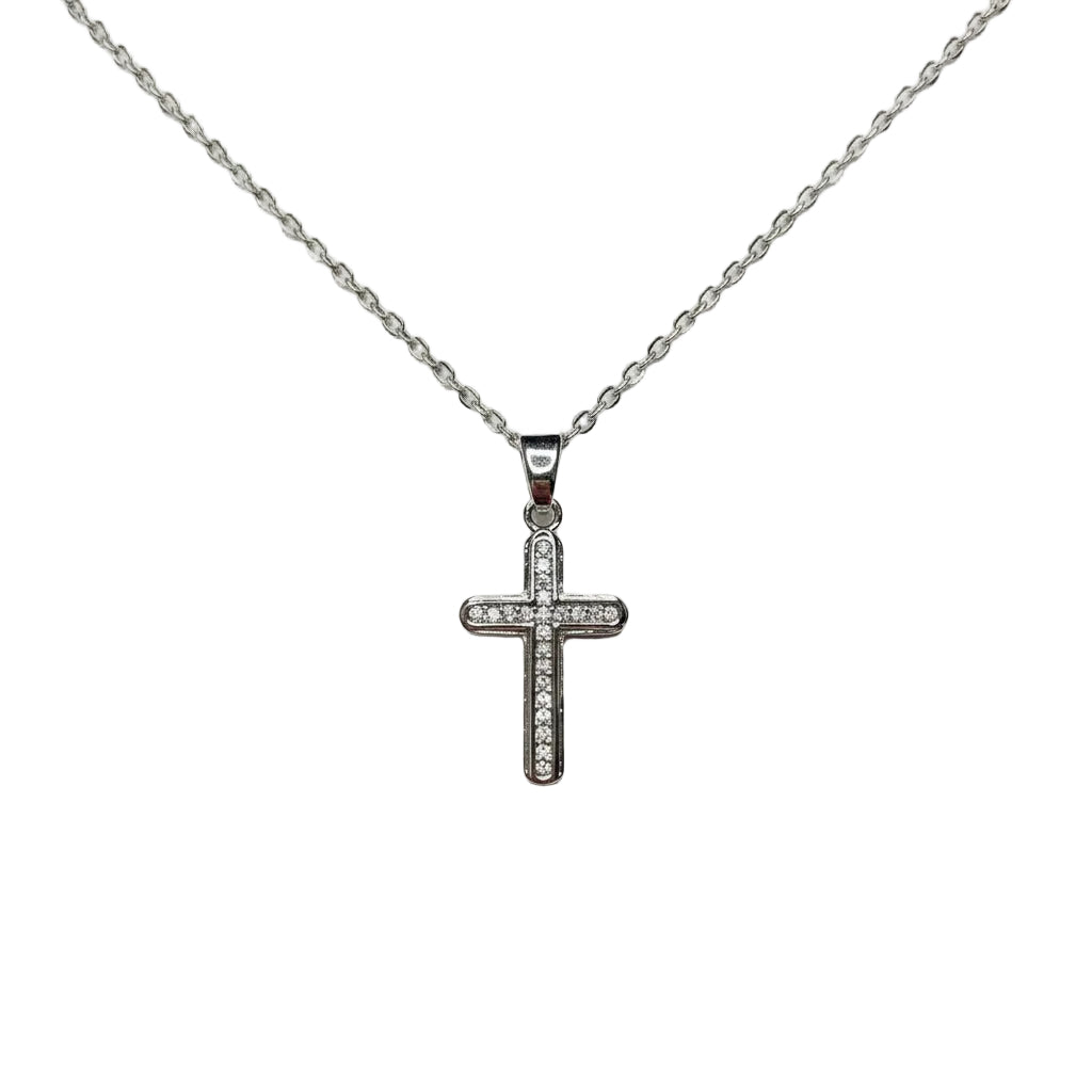 Modern Faith Crystal Cross Necklace