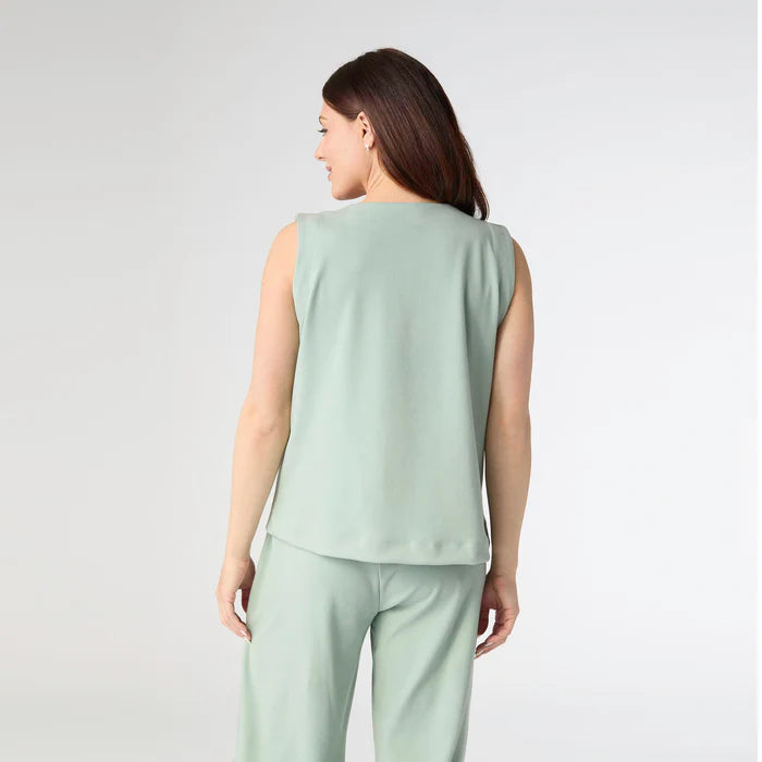 Weekend Brushed Button Shoulder Tank