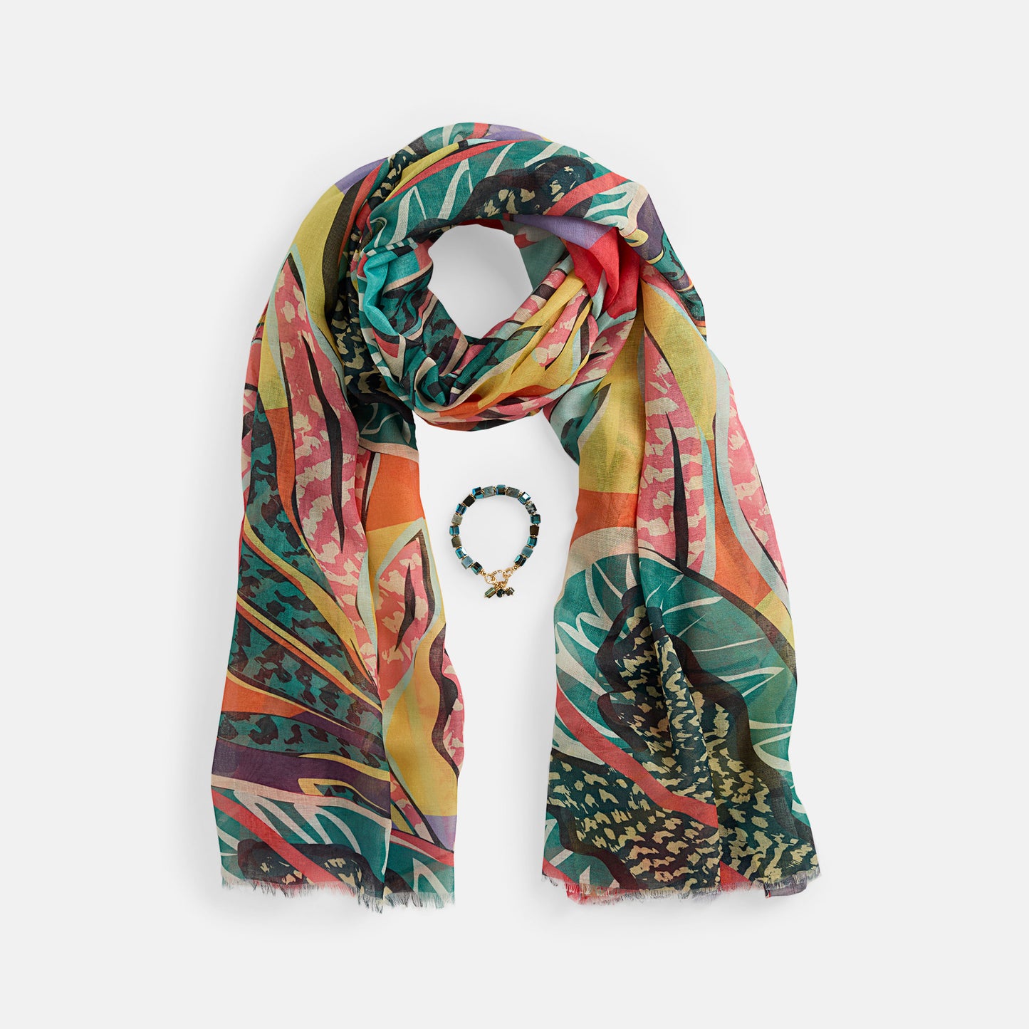 Springtime Scarf & Bracelet Set