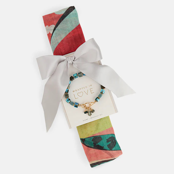Springtime Scarf & Bracelet Set