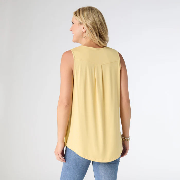 Erin Pleat Back V-Neck Tank
