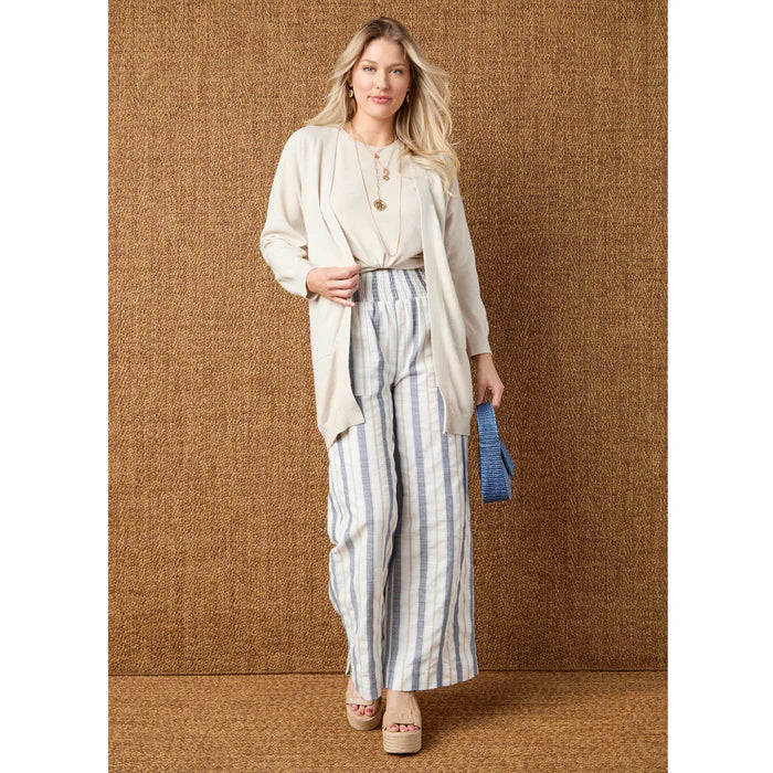 Vinca Wide Leg Striped Pant