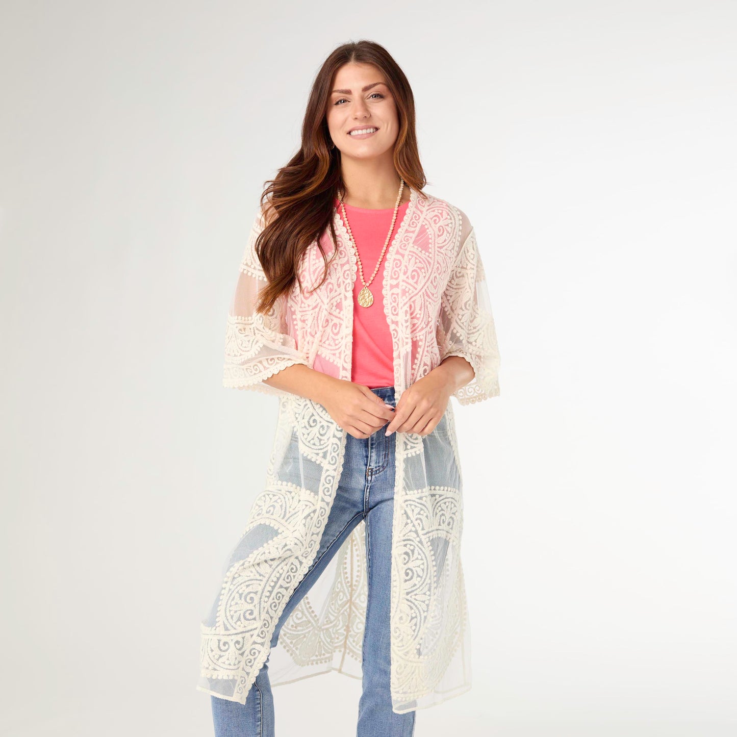Scilla Elbow Sleeve Open Cardigan