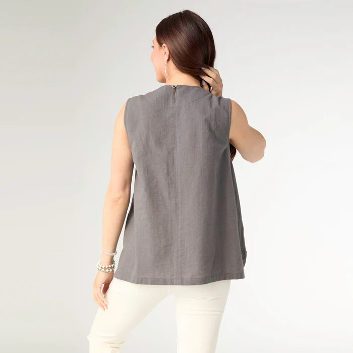 Ava Tank with Floral Embroidery