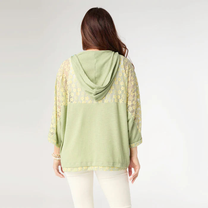 Jenni Peace Sign Hooded Top