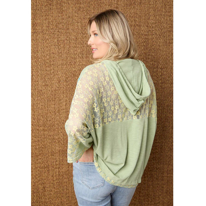 Jenni Peace Sign Hooded Top
