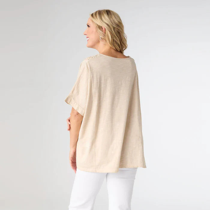 Lisa Relaxed Fit Top with Raised Hearts