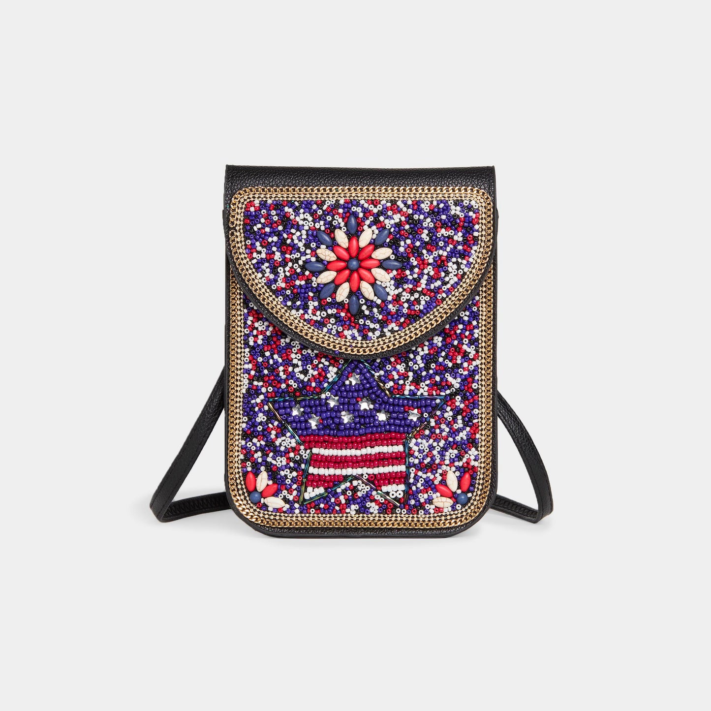 Artisan Beaded Americana Crossbody - USA Star