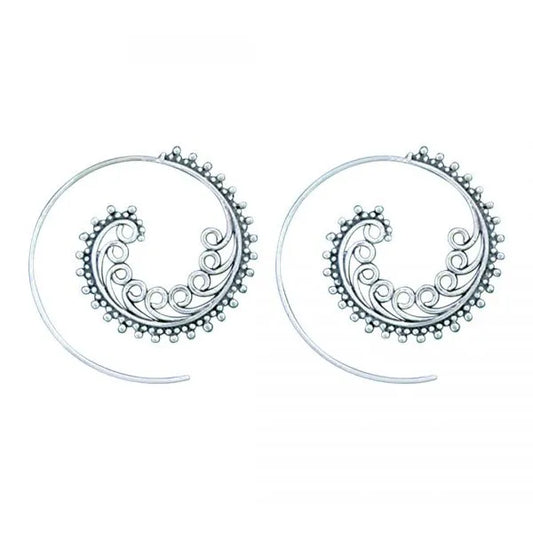Dots & Twirls Tribal Design Earrings