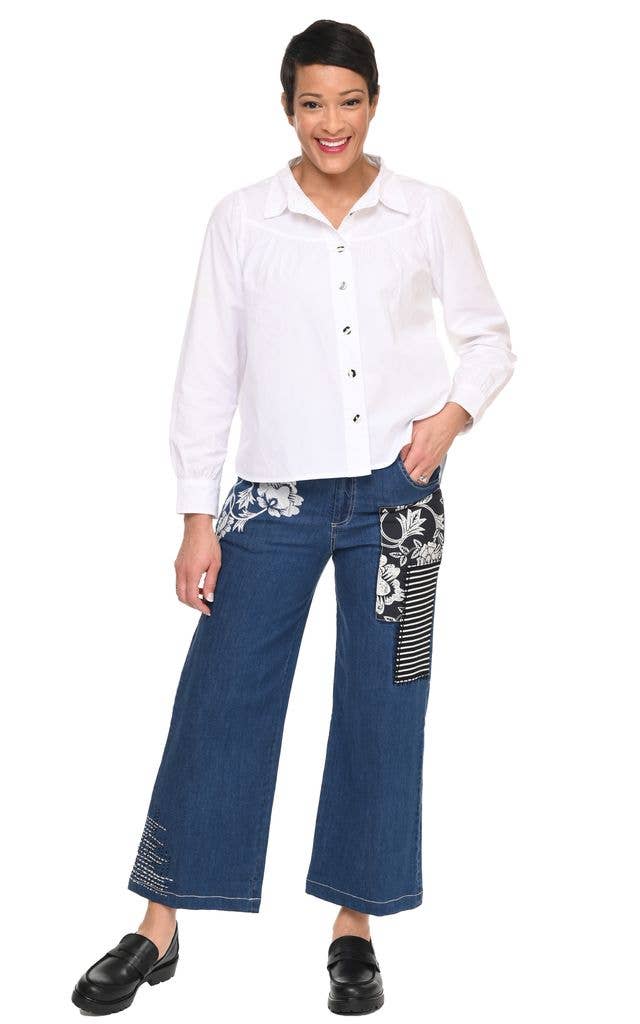 Wylie Denim Pant with Harvest Floral