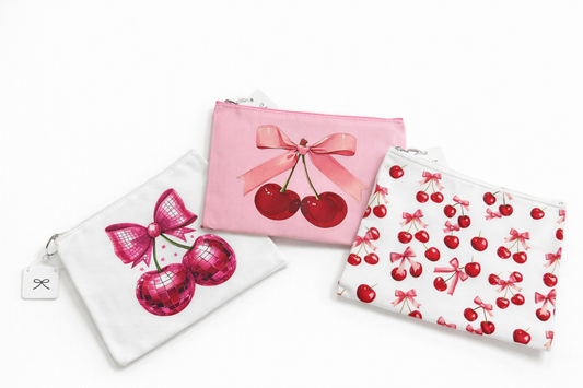 Cherry Design Printed Pouch (3 designs)
