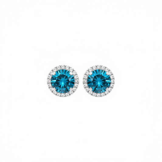 Aquamarine March Birthstone Earrings
