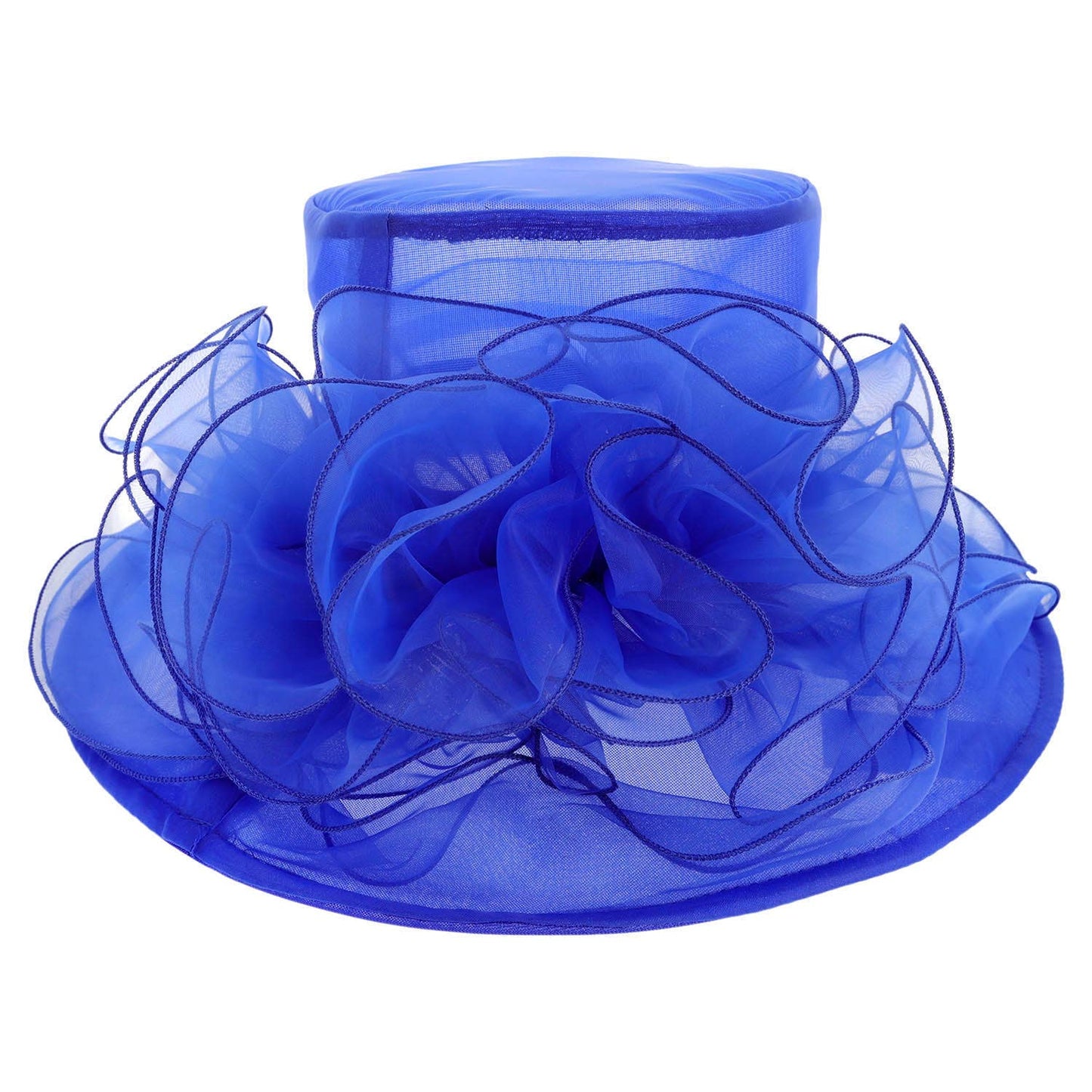 Floral Organza Mesh Derby Top Hat