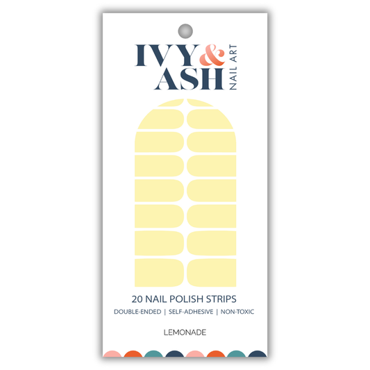 Lemonade | Pastel Light Yellow Spring & Summer Nail Wrap Set