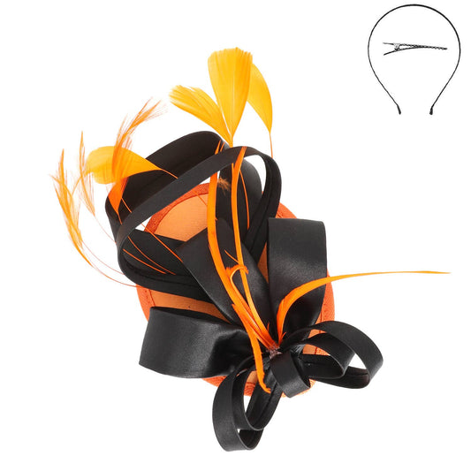 Midnight Pumpkin Bloom Fascinator