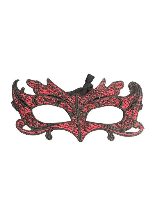 Charming Red Lace Mask