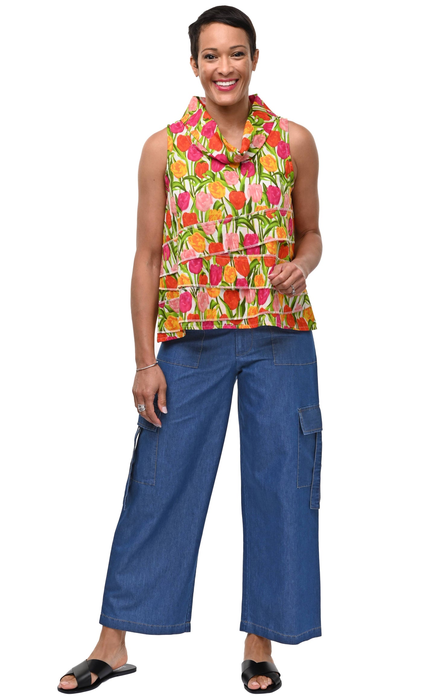 Leilani Top in Tulips