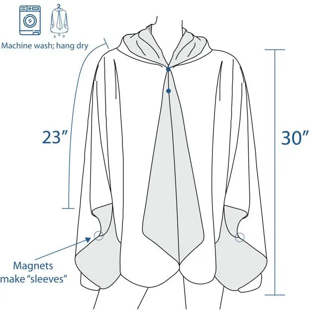 Tiffany Dragonfly (Multi) Reversible Rain Cape – Lightweight Hooded Wrap