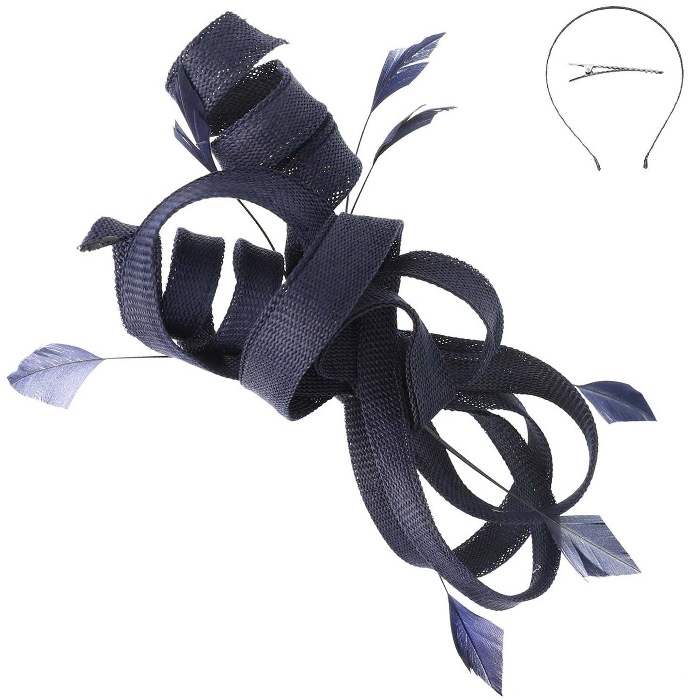 3-Piece Flax Fabric Fascinator Headband and Clip