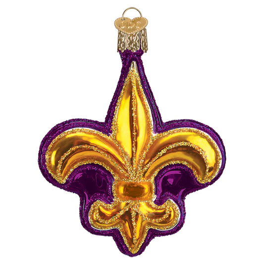 Purple Fleur-De-Lis Ornament