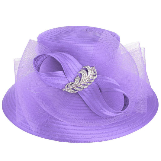 Dressy Brooch Ribbon Hat