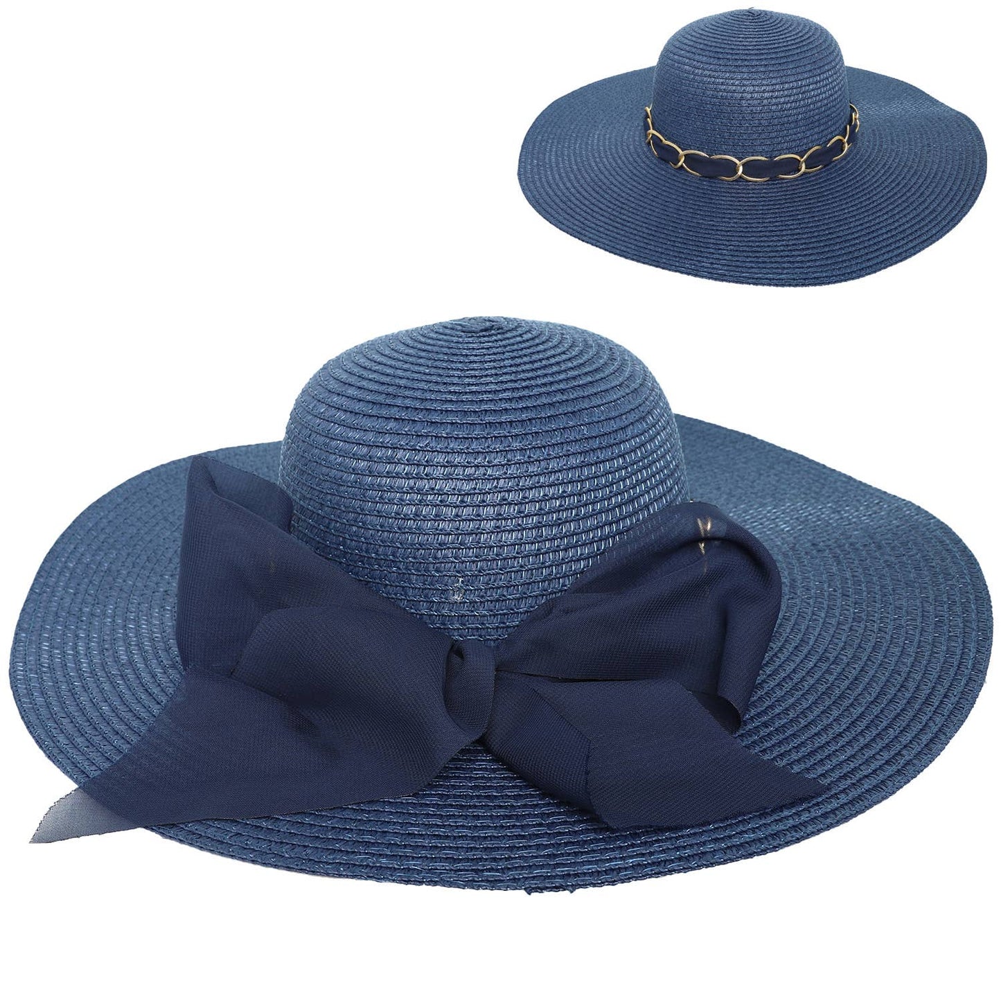 Navy Coast Sheer Bow Sun Hat