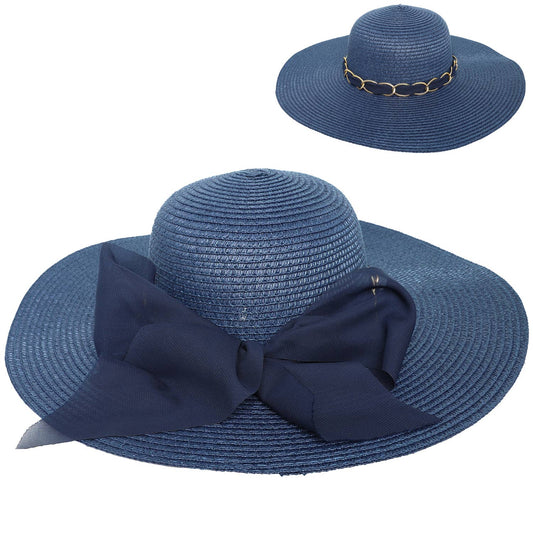 Navy Coast Sheer Bow Sun Hat
