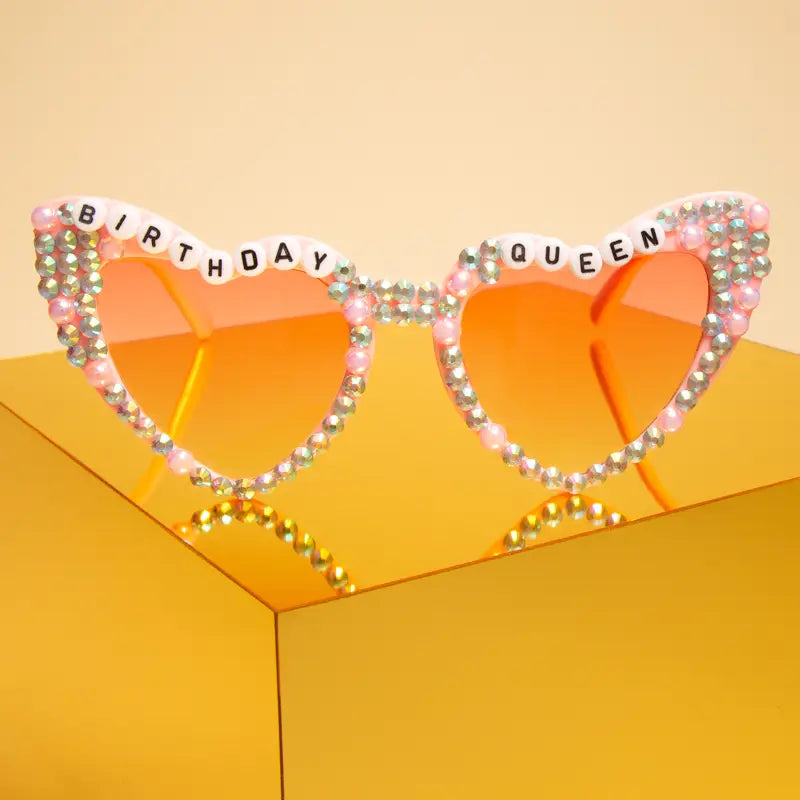 "Birthday Queen" Beaded Fashion Glasses