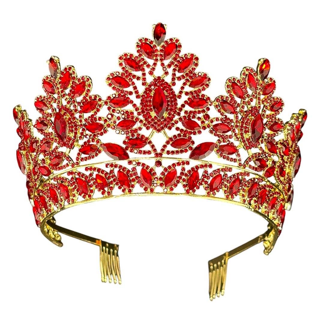 Sophisticated Flower Marquise Rhinestone Tiara