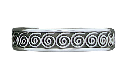 Spirals Oxidized Cuff Bracelet