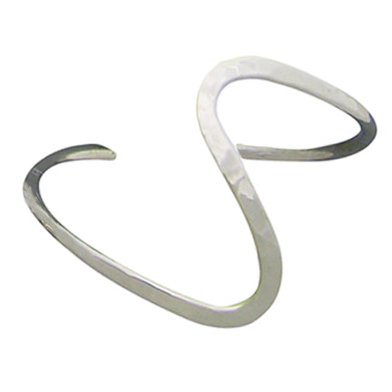 S Hammered Cuff Bracelet