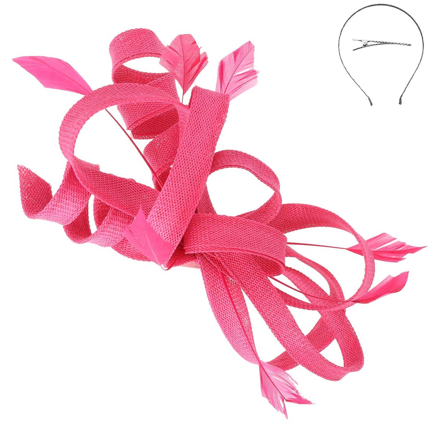 3-Piece Flax Fabric Fascinator Headband and Clip