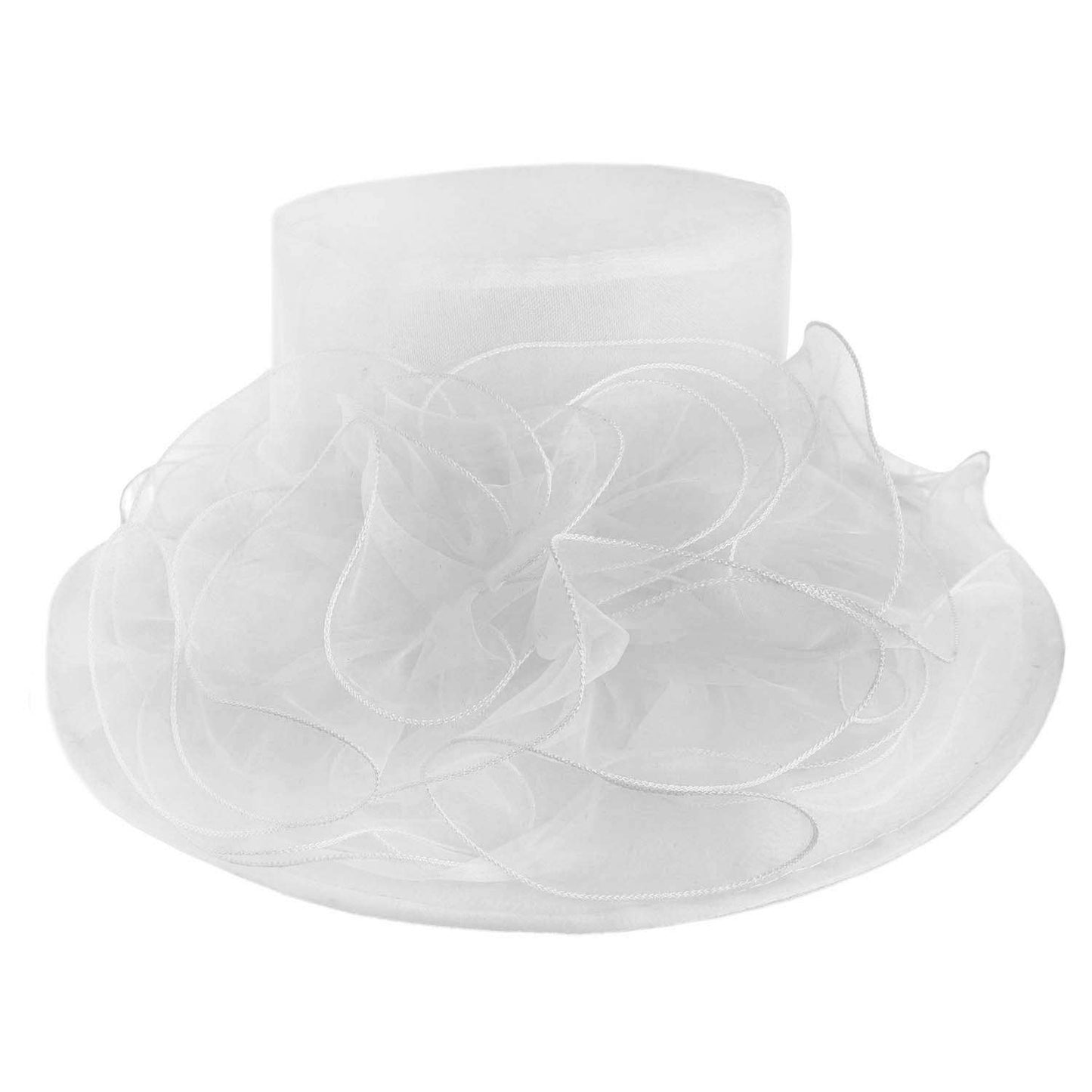 Floral Organza Mesh Derby Top Hat