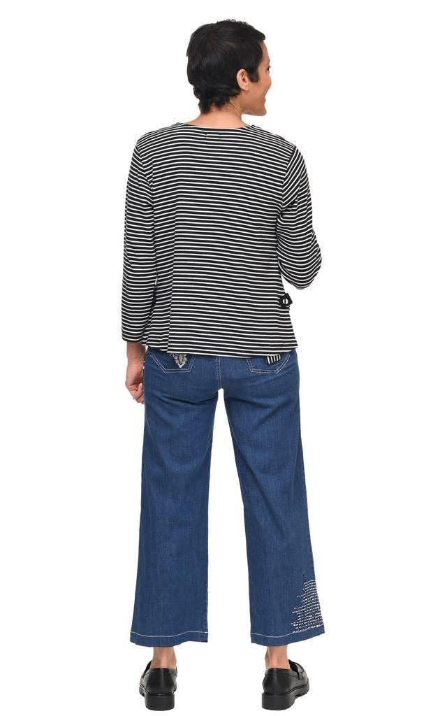 Wylie Denim Pant with Harvest Floral