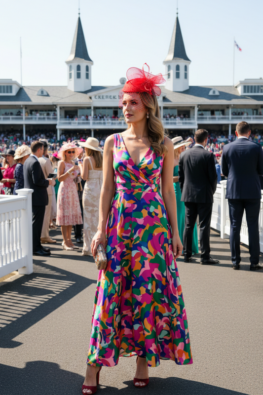 Scarlet Soirée Fascinator