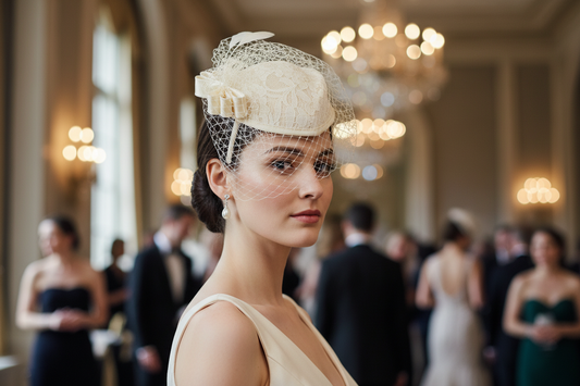Ivory Lace Whisper Fascinator