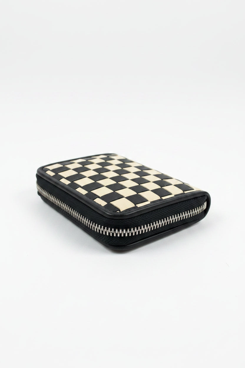 Checkboard Zip Around Wallet